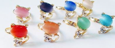 高品質(zhì)貓咪貓眼石戒指 義烏批發(fā)地?cái)傦椘返臅r(shí)尚選擇